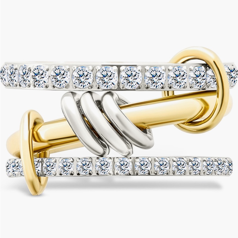 Elegant Gold and Silver Knot Ring